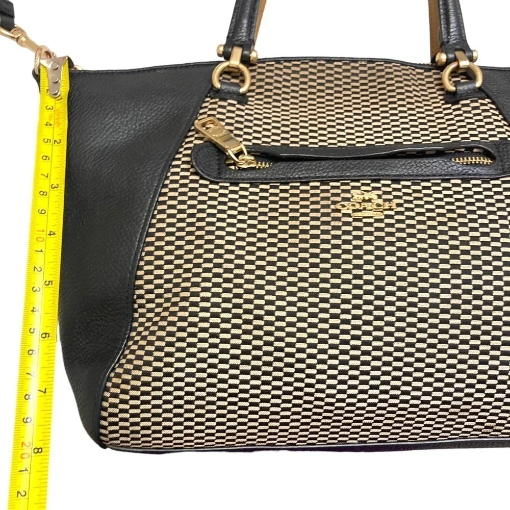 Coach 29848 Prairie Satchel Bag in Legacy Jacquard- Black